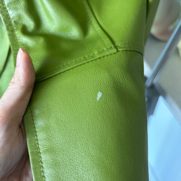 Shape FX Green Genuine Leather Zip Up Jacket - Picture 5 of 8